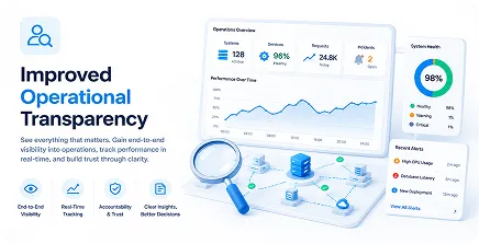 Improved operational transparency dashboard card